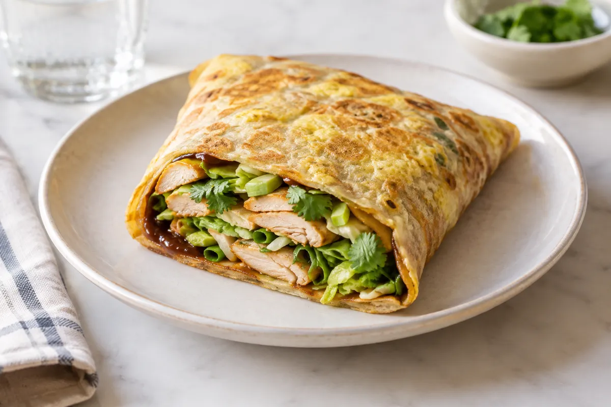 Jianbing-Inspired Egg Crepe