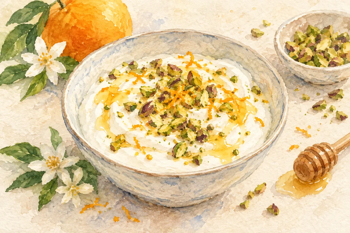 Orange Blossom Yogurt with Pistachios