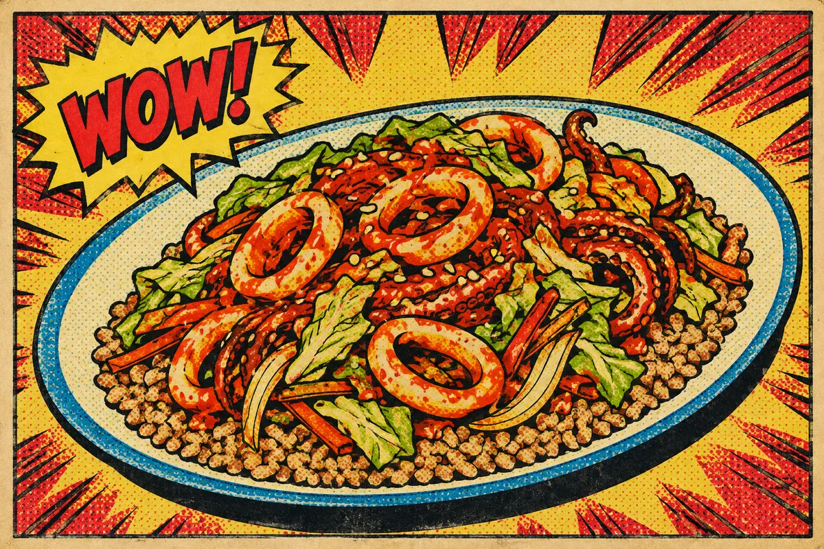 Ojingeo Bokkeum with Brown Rice