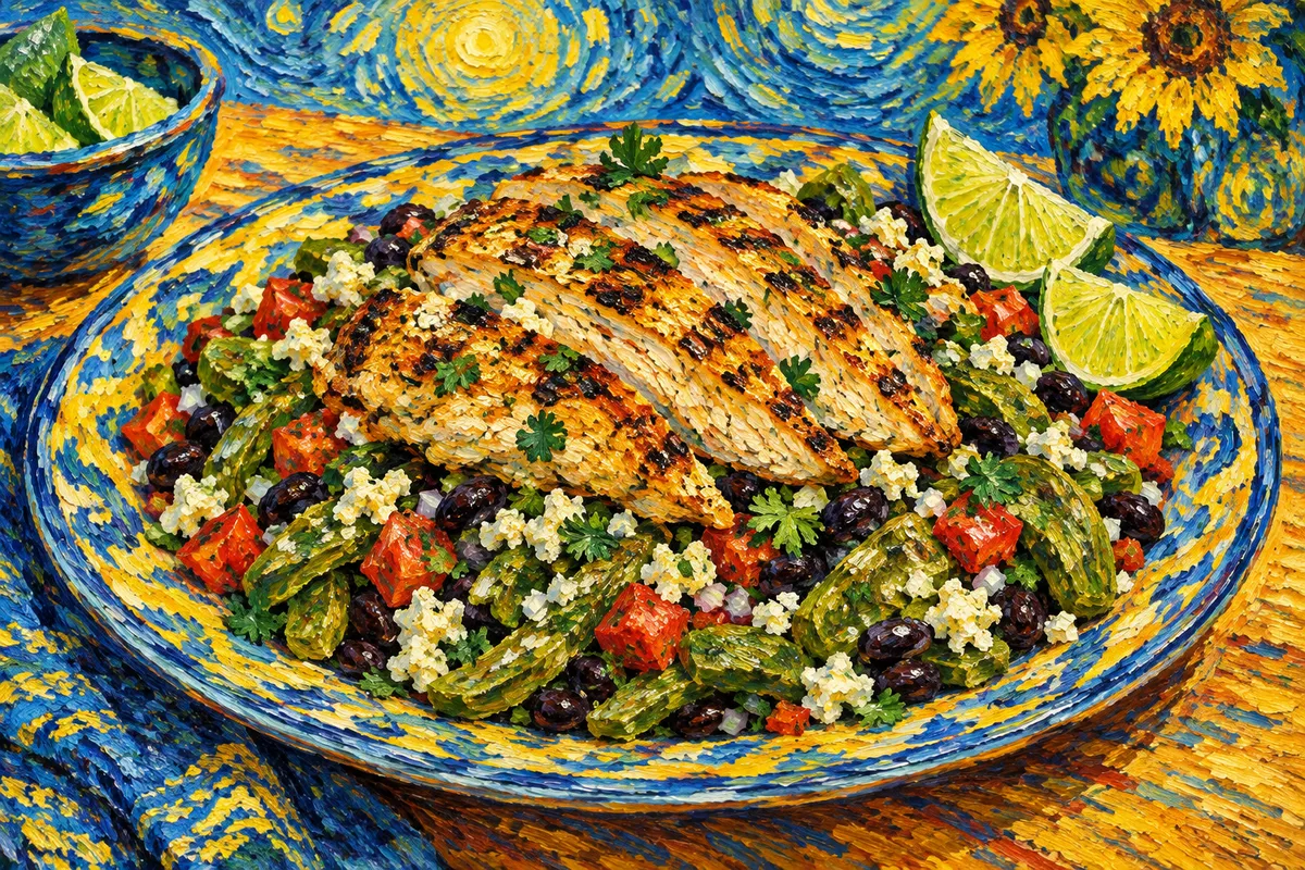 Ensalada de Nopales con Pollo