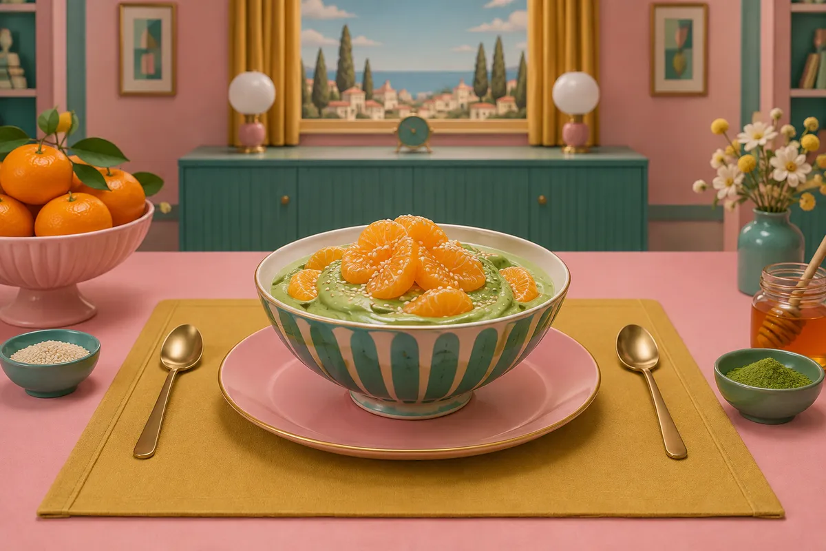 Matcha Yogurt with Mandarin