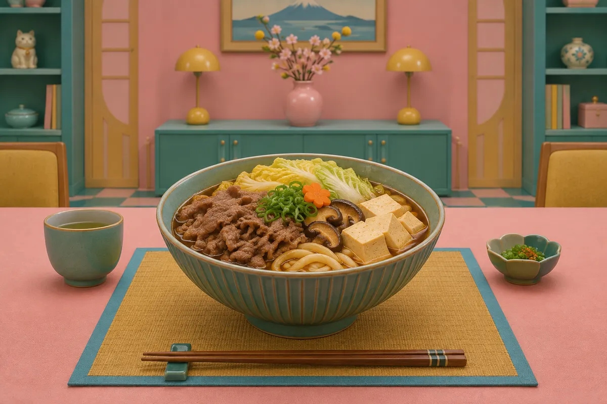 Sukiyaki-Style Beef and Tofu