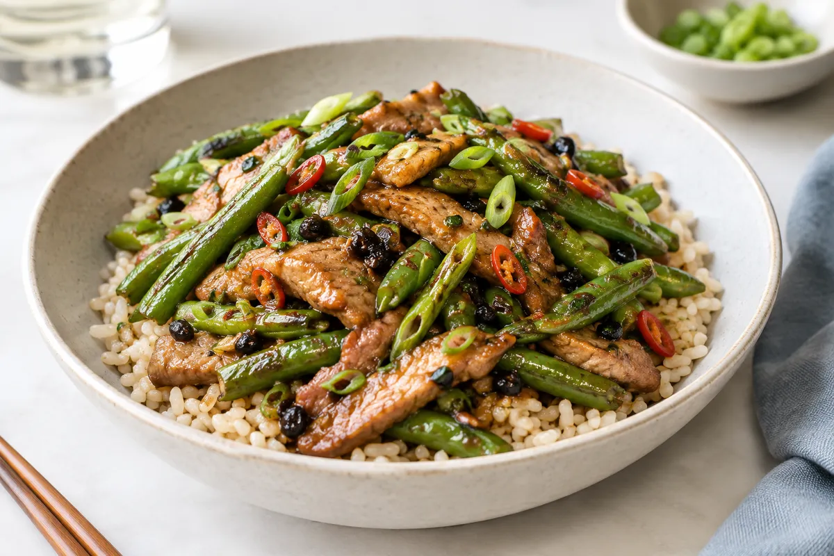 Hunan Pork and Green Beans
