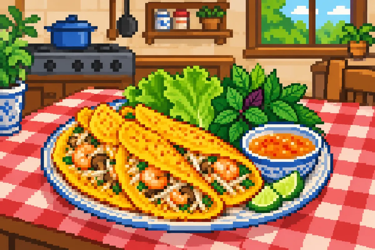 Bánh Xèo with Herbs