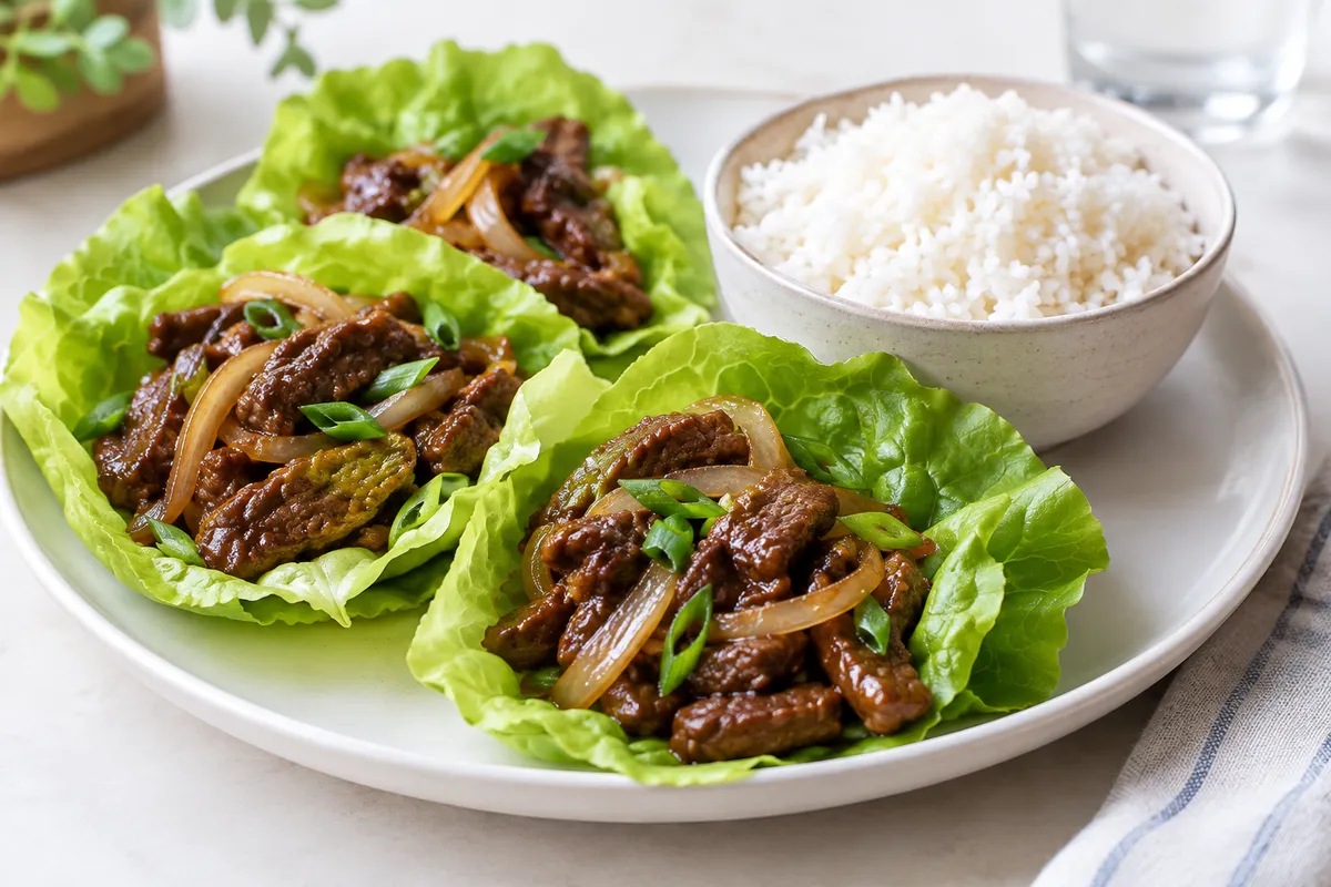 Mongolian Beef Lettuce Wraps