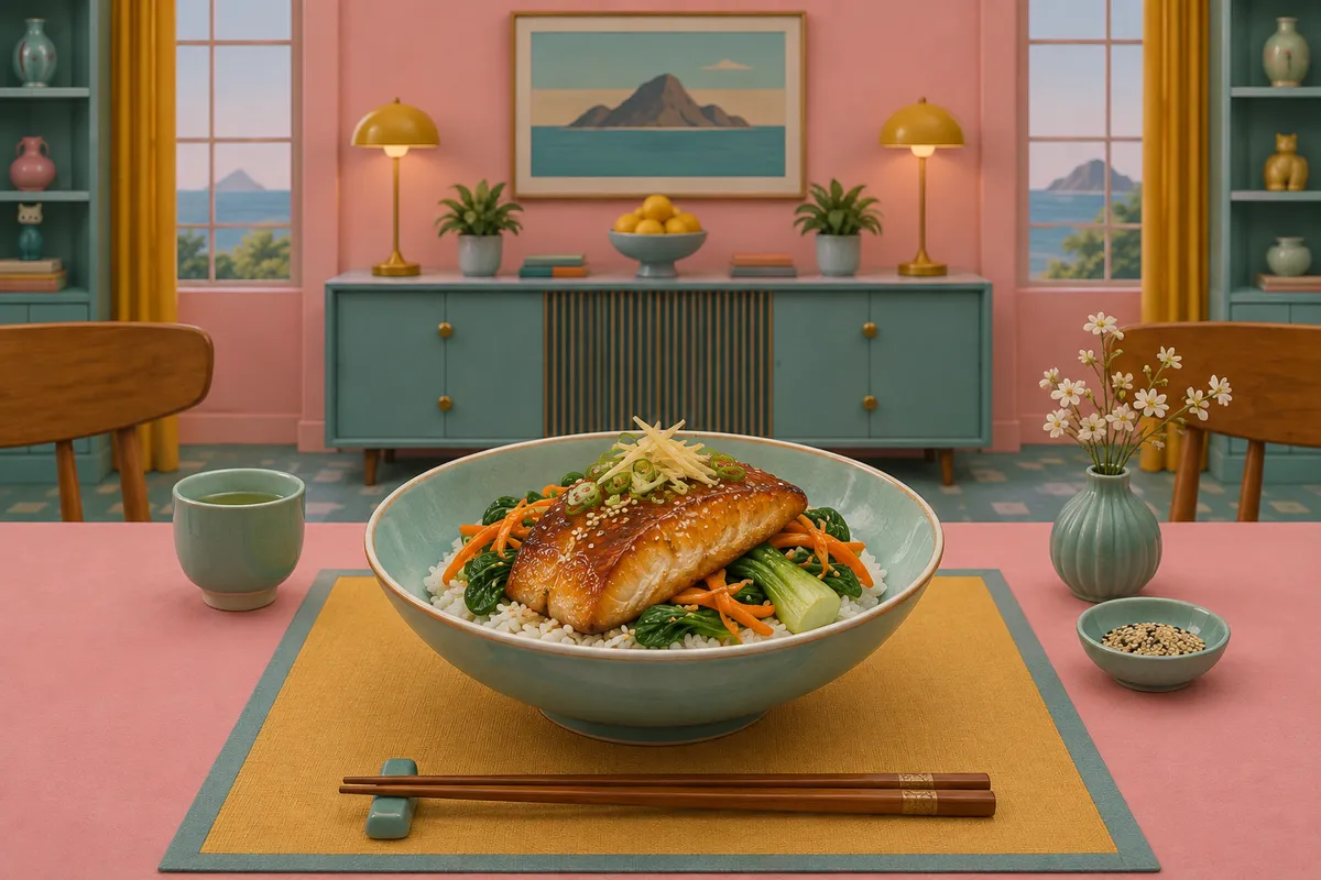 Miso-Ginger Cod Rice Bowl